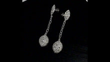 Load and play video in Gallery viewer, 6.50 CTW Diamond Polki Long Chain Dangle Earrings
