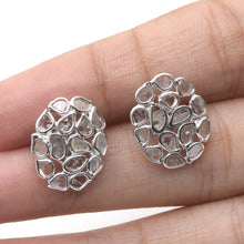 Load image into Gallery viewer, 1.50 CTW Diamond Polki Floral Studs
