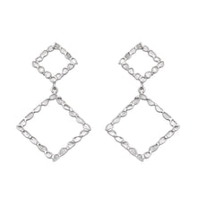 Load image into Gallery viewer, 2.85 CTW Diamond Polki Square Dangle Earrings
