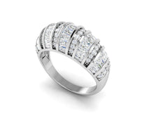 Load image into Gallery viewer, White Diamond 1.50 Ctw 925 Sterling Silver Cluster Ring
